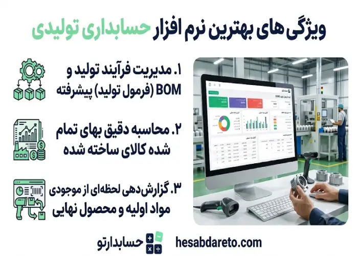 ویژگی های بهترین نرم افزار حسابداری تولیدی